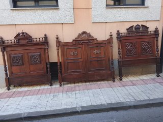 Cabeceros de madera antiguos (3 unidades)
