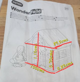 Casita de jardín plegable para niños