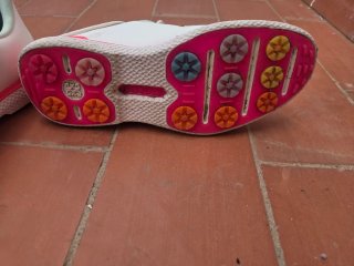 Zapatos de golf blancos y rosas mujer