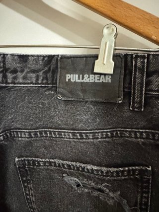 Pantalón corto vaquero negro Pull&Bear