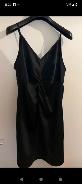 Vestito nero donna con nodo taglia XL