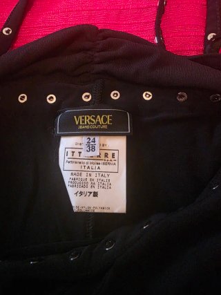 Vestido Versace Jeans Couture T38 Negro VINTAGE