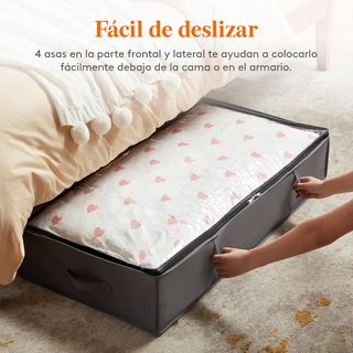 Organizadores de bajo cama grises