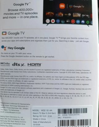 Xiaomi TV Box S 3ª Gen 2GB/32GB