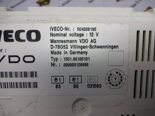 Cuadro de instrumentos Iveco Daily 504008190 VDO 155160100101 1551.60100101