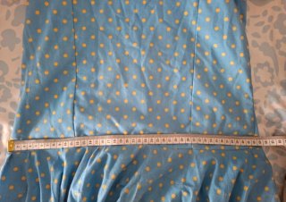 Traje Flamenca Azul Lunares Amarillos niña 10 años