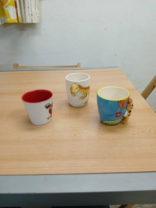 Set 3 tazze decorative