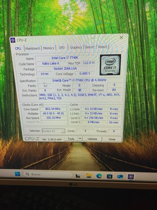 Estación Trabajo i7 7740x 8GB RX5500 250GB SSD PC