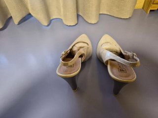 Zapatos Pitillos Talla 38 Dorados/Plateados
