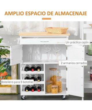 Mueble auxiliar cocina madera y metal