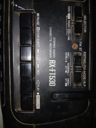 Radiograbadora Panasonic Doble Cassette Negra