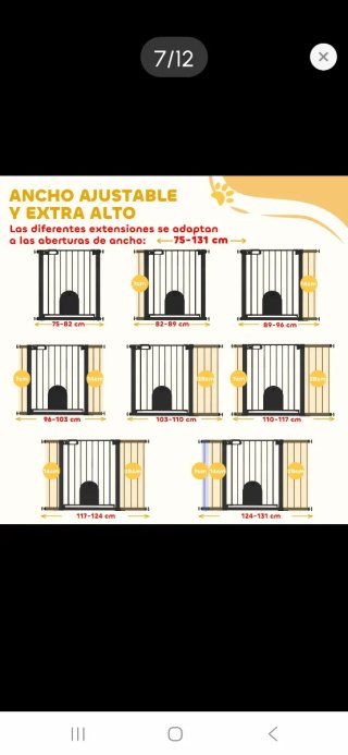 Barrera seguridad perros metal negra
