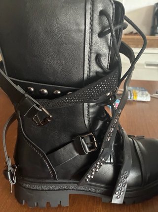 Stivali Anfibi Biker Neri con Borchie (NUOVI)