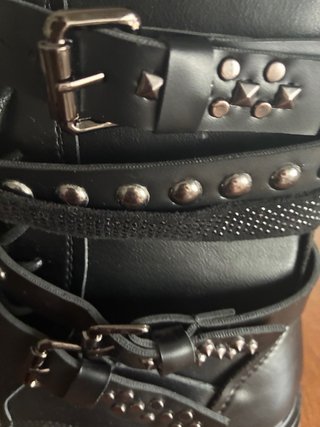 Stivali Anfibi Biker Neri con Borchie (NUOVI)