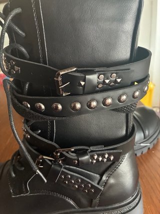 Stivali Anfibi Biker Neri con Borchie (NUOVI)
