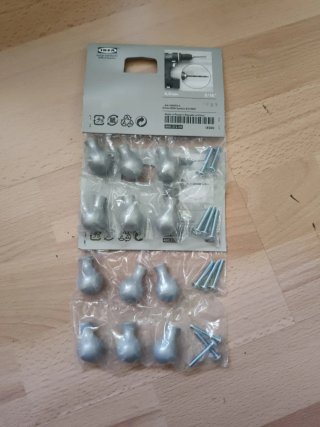 Pomos IKEA plateados (pack 12)
