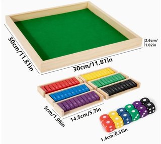 Shut The Box Juego 2 a 6 Jugadores Multicolor