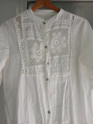 Vestido blanco italiano talla única