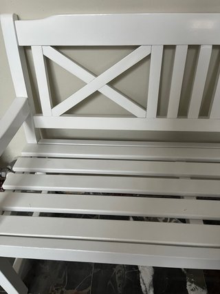 Banco de madera blanco estilo rústico (Solo Jaen)