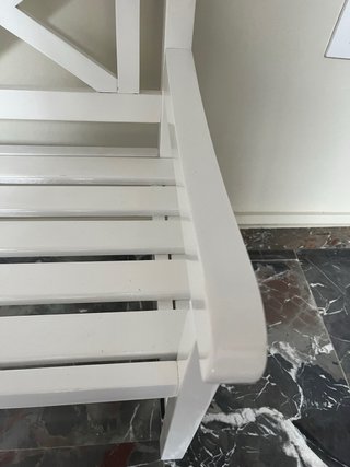 Banco de madera blanco estilo rústico (Solo Jaen)