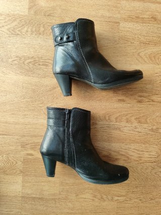 Botines tacón mujer negros