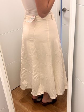 Falda vaquera beige Alma en Pena Talla S