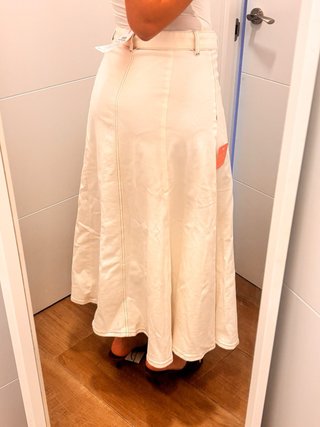 Falda vaquera beige Alma en Pena Talla S