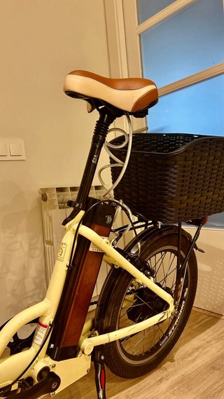 Bicicleta Eléctrica Plegable 9Transport con Cestas