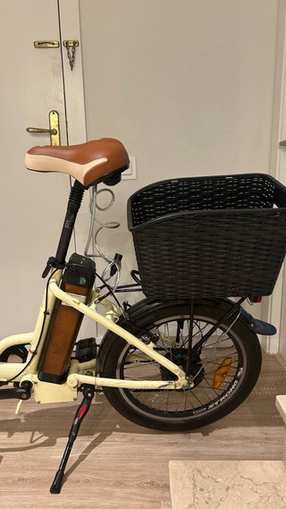 Bicicleta Eléctrica Plegable 9Transport con Cestas