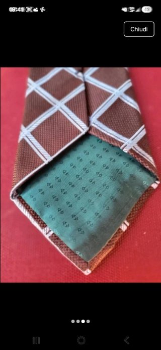 Cravatta Andrew's Ties Milano Seta Marrone/Azzurro