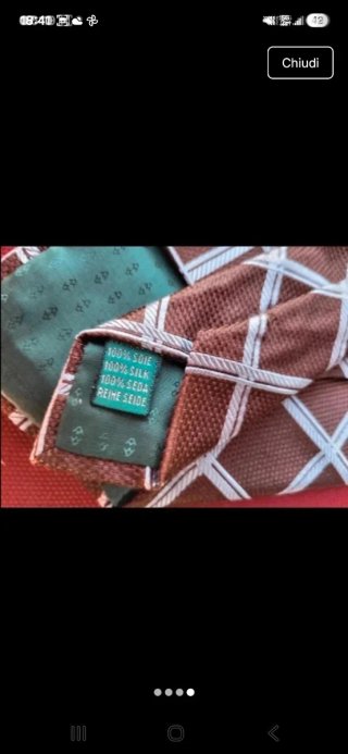 Cravatta Andrew's Ties Milano Seta Marrone/Azzurro