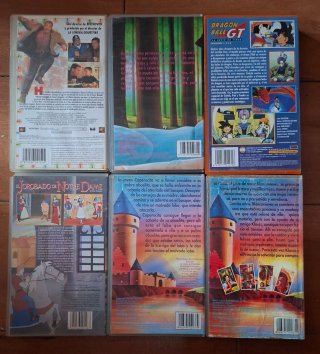 Colección 12 Cintas VHS Películas Varias y 1 DVD.