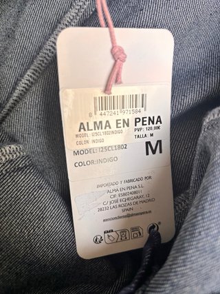 Falda larga vaquera Alma en Pena Talla M