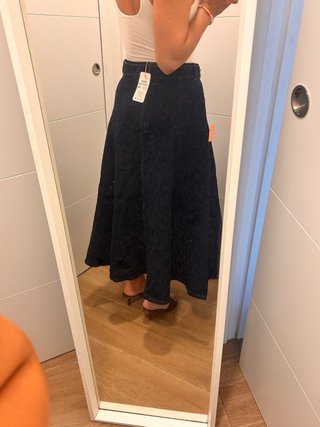 Falda larga vaquera Alma en Pena Talla M