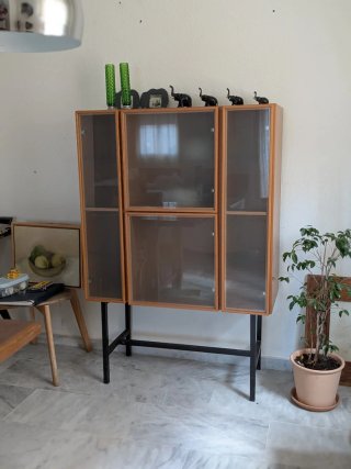 Vitrina madera teka mid century
