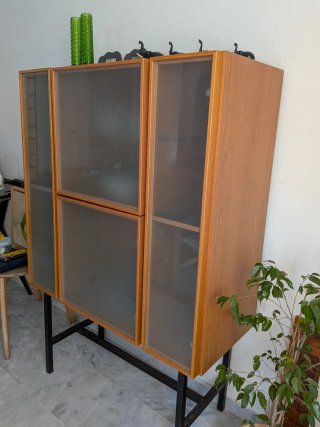 Vitrina madera teka mid century