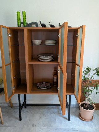 Vitrina madera teka mid century