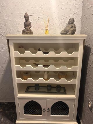 Botellero madera maciza restaurado