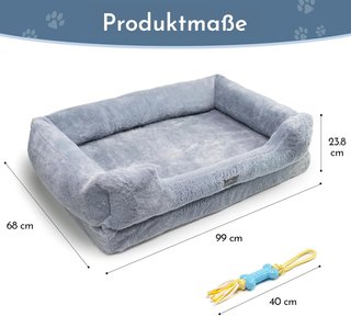 Cama Antiestrés para Mascotas Gris