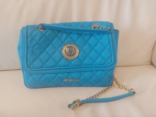 Borsa Love Moschino Blu e Oro
