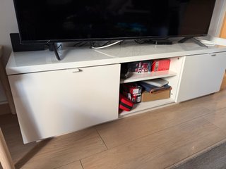 Mueble TV Ikea BYAS Blanco