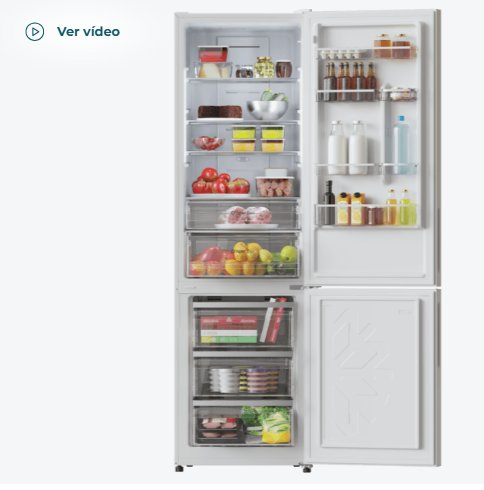 Frigorífico Combi Cristal Blanco 200x60cm