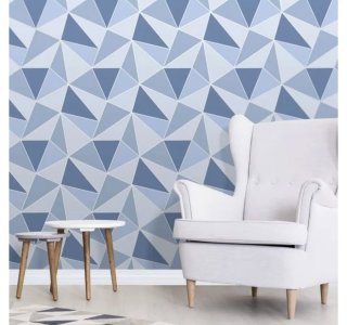 Papel pintado Fine Decor Azul Geométrico