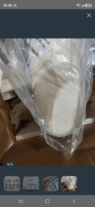 2 Sillas Comedor Beige y Madera