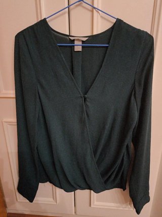 Camisa H&M fluida verde Talla XS