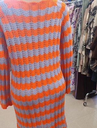 Vestido JUMELLE naranja y morado Talla Única