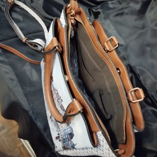 Bolso de mano con estampado de ciudad
