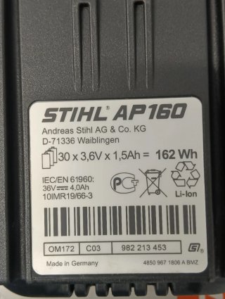 Baterías STIHL AP160 y AP180