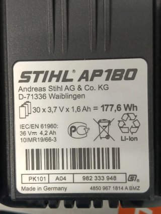 Baterías STIHL AP160 y AP180