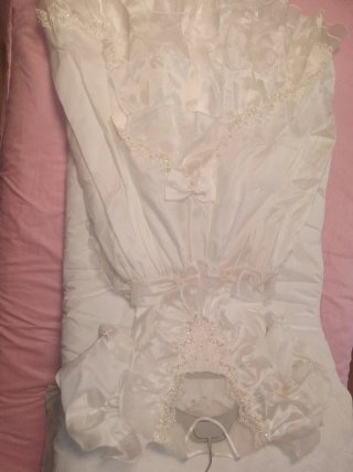 Vestido de Comunión Blanco + diadema+enagua